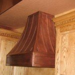 Rustic Hand Hammered Copper Range Hood with Hammered Ribs "The Louise"