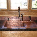 Mountain Rustic Copper Kitchen Drain Board sink