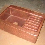 Mountain Rustic Copper Sinks Farm Front with Drain Board