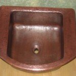 MOUNTAIN CABIN RUSTIC COPPER BAR / PREP SINK RADIUS FRONT / SIDE FLANGES