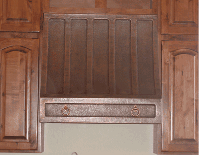 Rustic Copper Range Hood- Ribbed “The Mckay” | Mountain Copper Creations