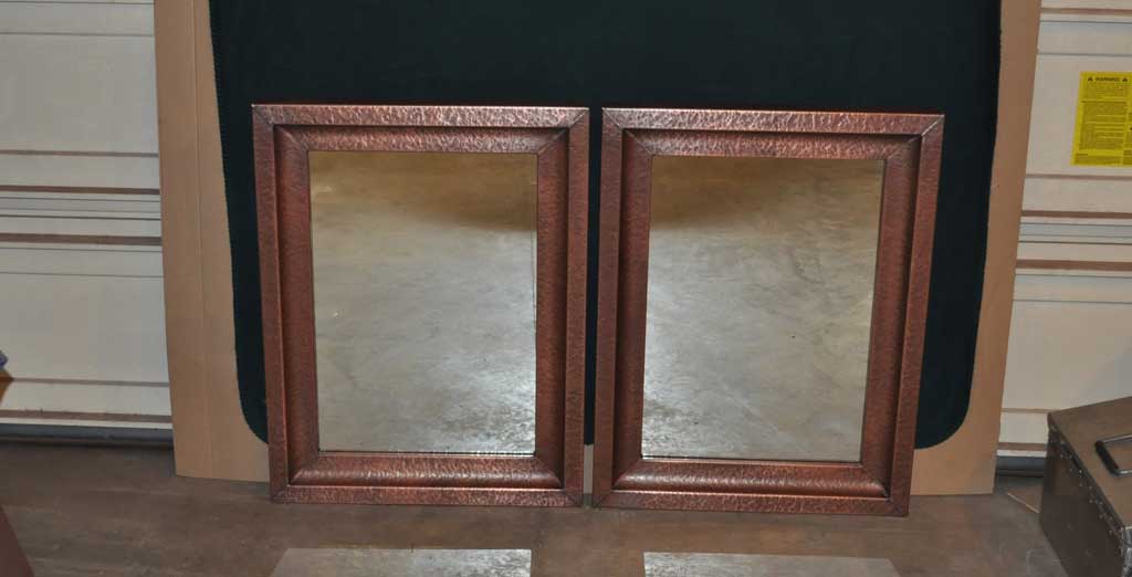 Copper Mirrors Hand Crafted