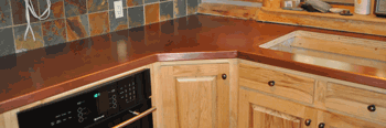 custom copper kitchen counters