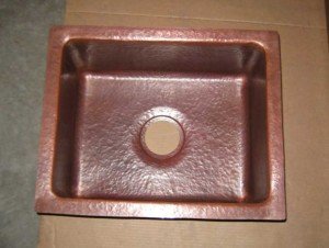 Rustic Handmade Copper Sinks- Bar Prep