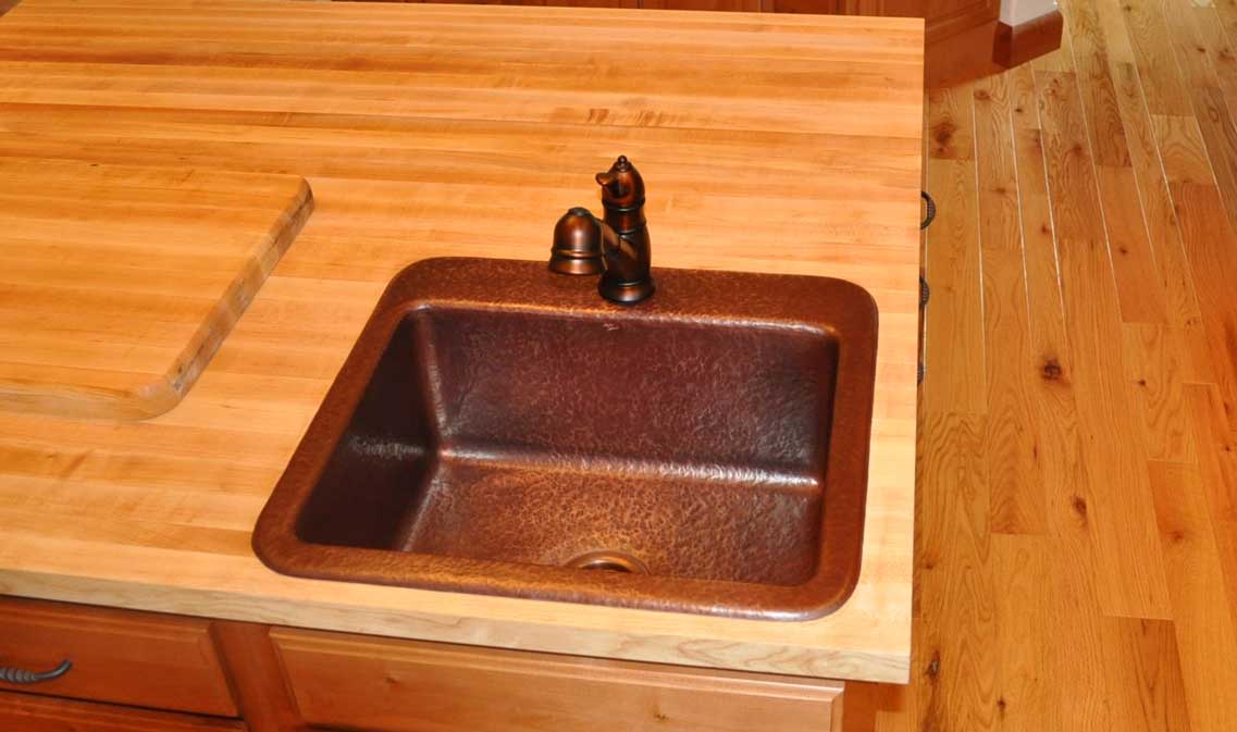 Mountain Cabin Bar/Prep Copper Sink