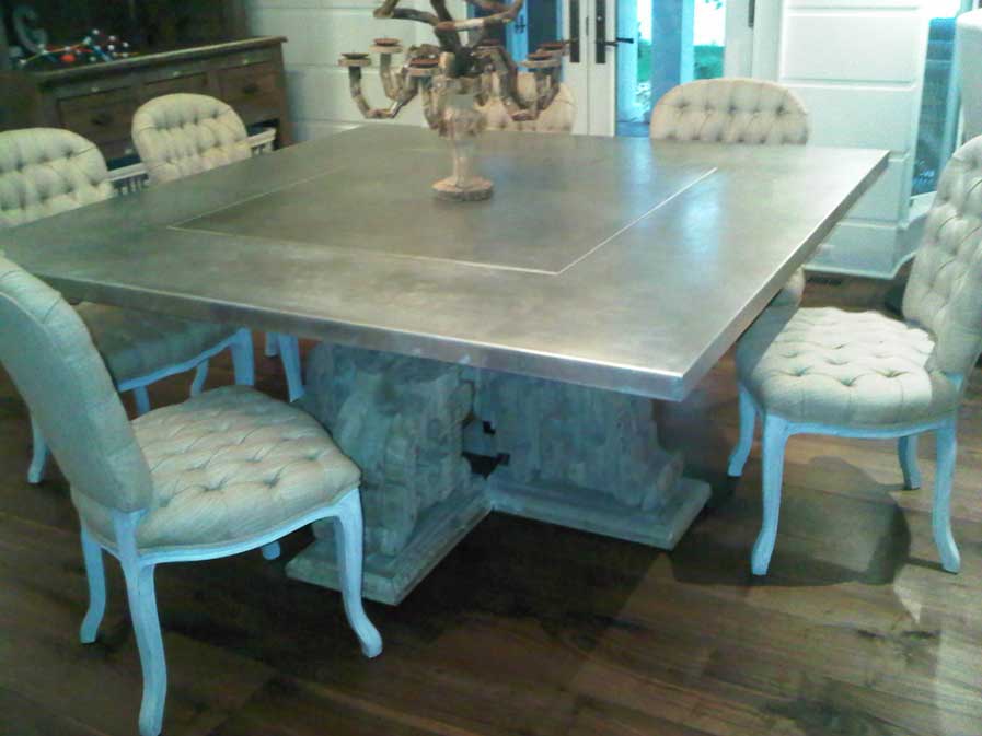 Custom Zinc table tops