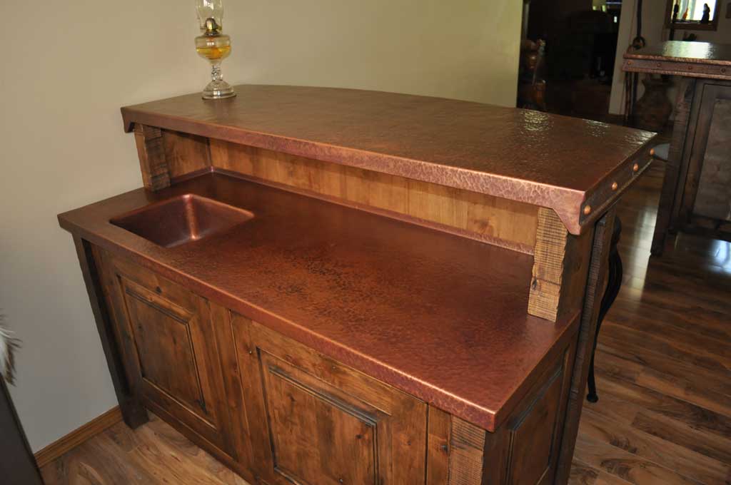Rustic Copper Bar Counter Top
