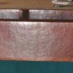 hand hammered rustic copper sink