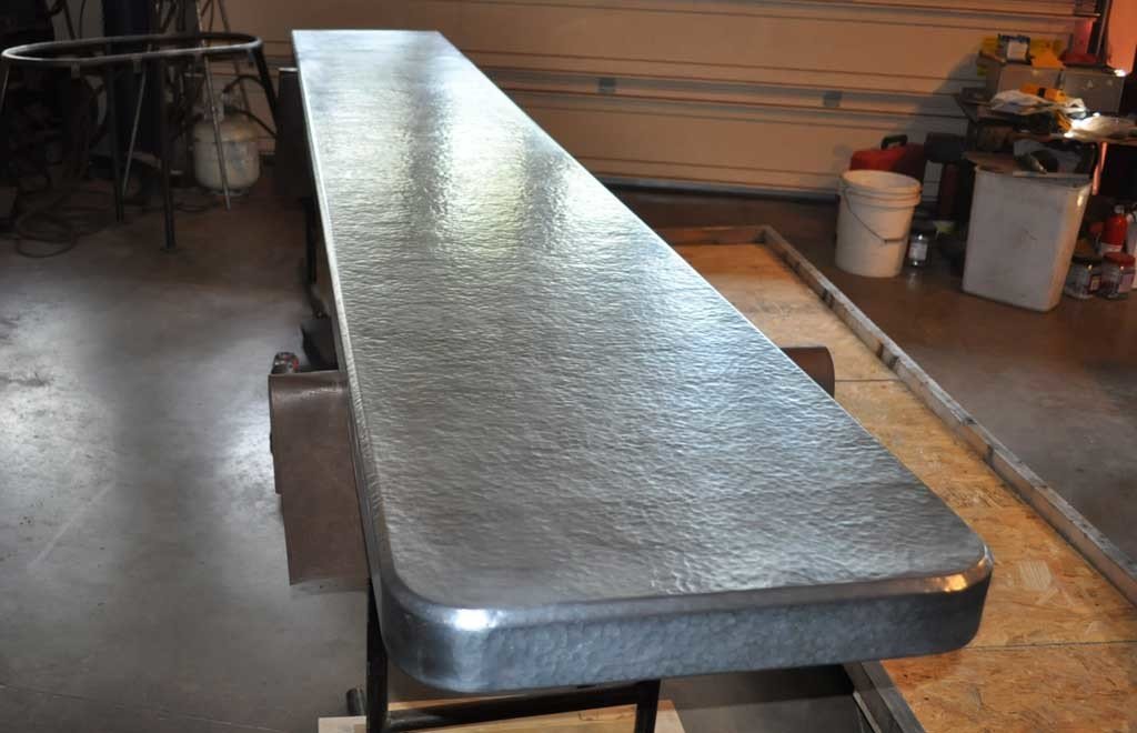 Hammered Zinc Countertop Mountain Copper Creations