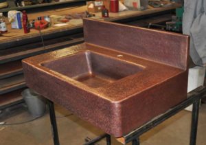 Copper Sink Sloped Sides - Counter Top