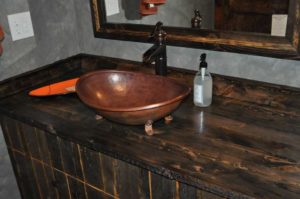 Slipper Vessel Copper Vanity Sink