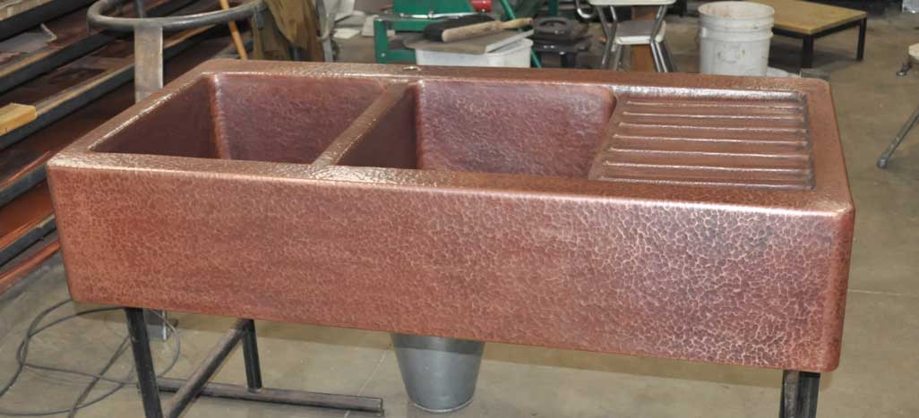 Copper Drain Board Kitchen Farm Sink