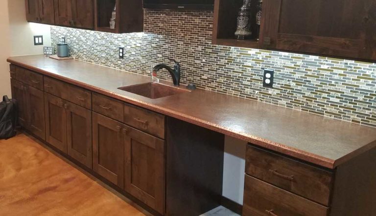 Rustic Custom Copper Counter top - Mountain Copper Creations