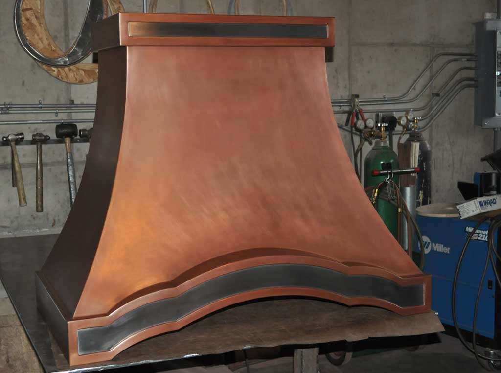 Custom Copper Wall Hood French Design