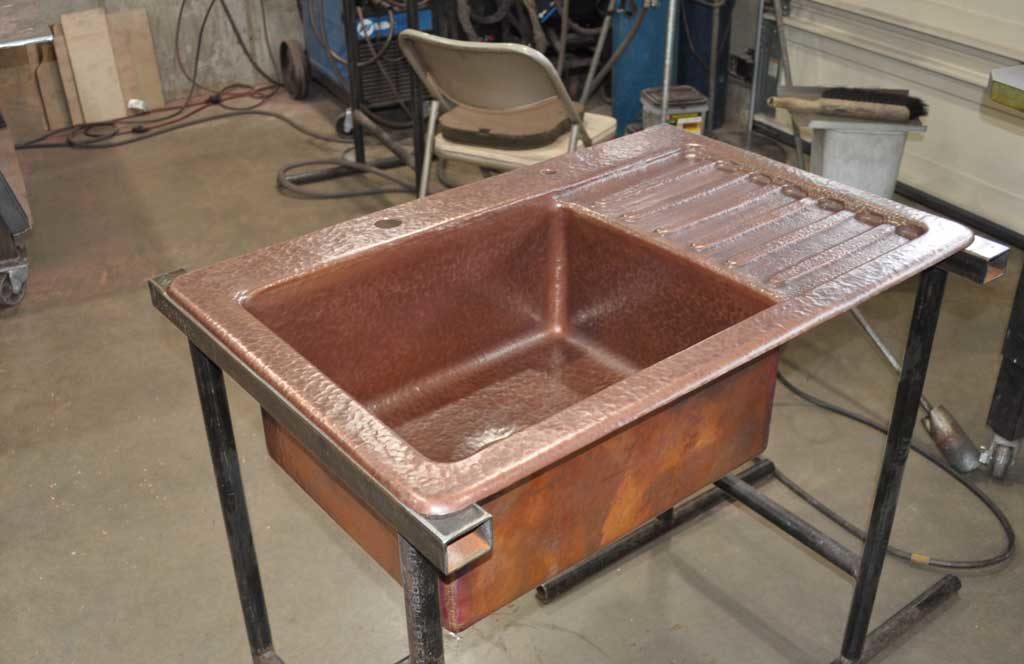 copper kitchen sink drain