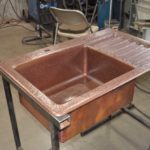 Custom Copper Kitchen Sink Drain Board