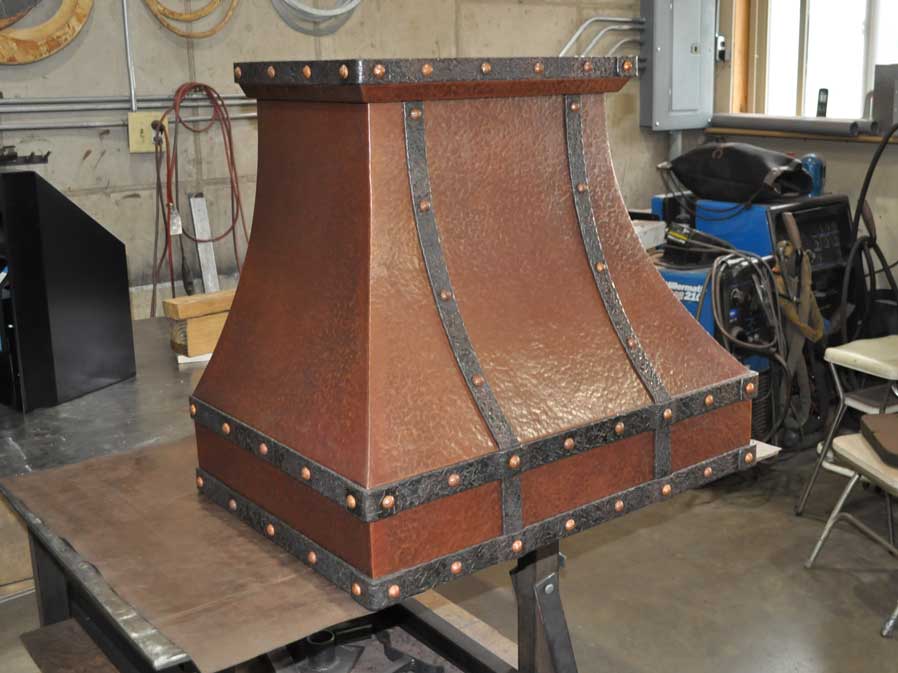 Rustic Copper Range Hood Circle | Mountain Copper Creations